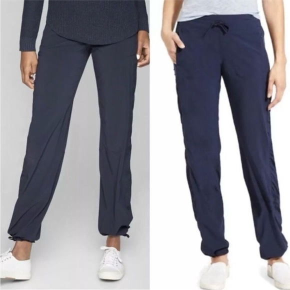 Athleta La Viva Cinch Ankle Jogger Pants Blue Size 4P - Picture 1 of 10